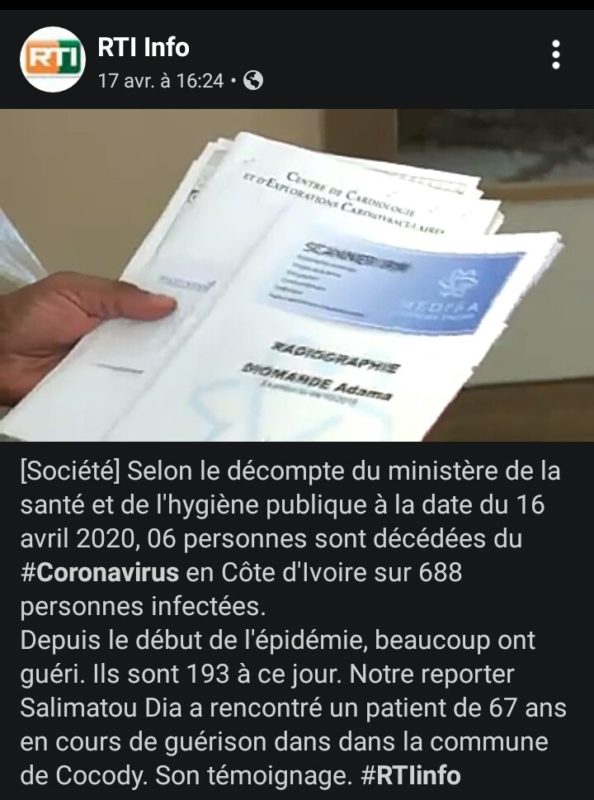 Dossier médical d'une personne en cours de guérison
