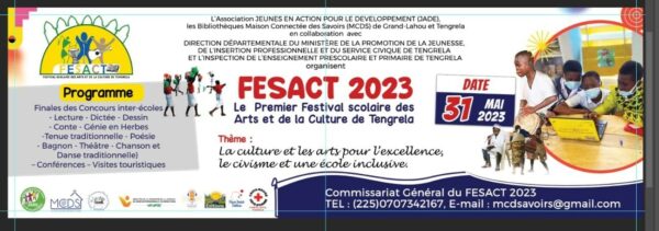 Article : FESTIVAL SCOLAIRE DES ARTS ET DE LA CULTURE DE TENGRELA (FESACT 2023) 1re EDITION